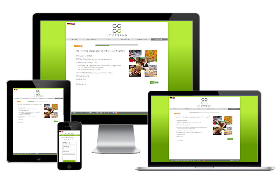 Fluid-Webdesign-4C-Catering-Anfrage